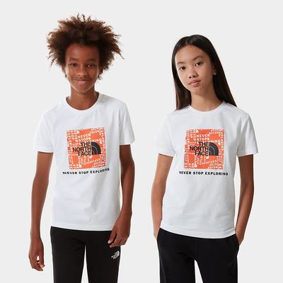 Boys' The North Face Box T Shirts Red White Orange | US-48192