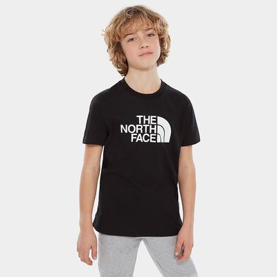 Boys' The North Face Easy Short-Sleeve T Shirts Black White | US-37126