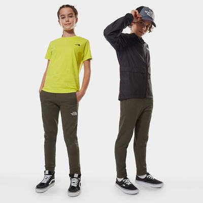 Boys' The North Face Fleece Joggers Green / White | US-36049