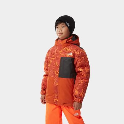 Boys' The North Face Freedom Extreme Insulated Waterproof Jackets Red Orange Camo | US-68904