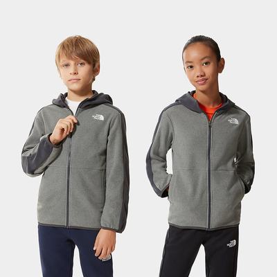 Boys' The North Face Glacier Full-Zip Fleece Hoodie Grey | US-09571