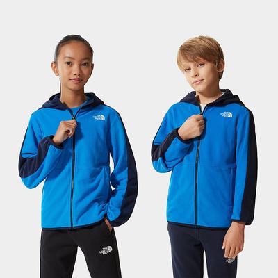 Boys' The North Face Glacier Full-Zip Fleece Hoodie Blue | US-72958