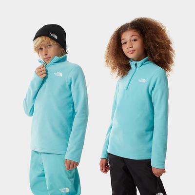 Boys' The North Face Glacier Quarter Zip Fleeces Blue | US-30721