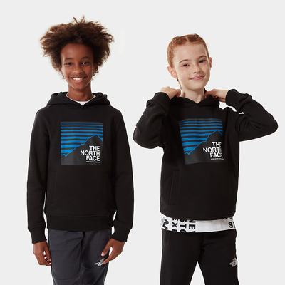 Boys' The North Face New Box Crew Hoodie Black Blue | US-04621