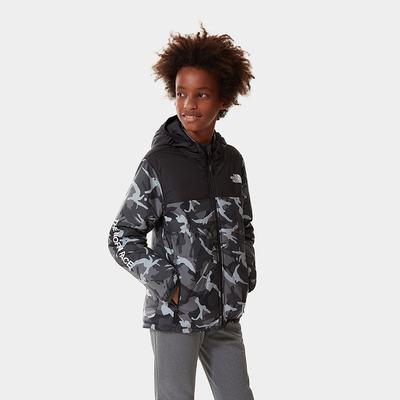 Boys' The North Face Printed Reactor Insulated Jackets Grey Camo | US-95703