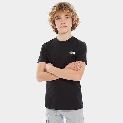 Boys' The North Face SIMPLE DOME T Shirts Black White | US-56210