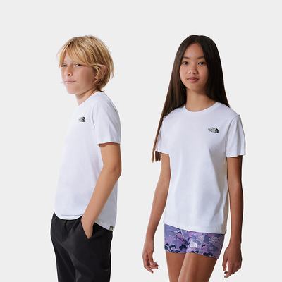 Boys' The North Face SIMPLE DOME T Shirts White Black | US-71856