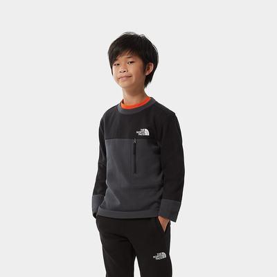 Boys' The North Face SLACKER Sweaters Grey Black | US-60175