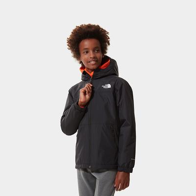 Boys' The North Face Warm Storm Rain Jackets Black Grey | US-46205