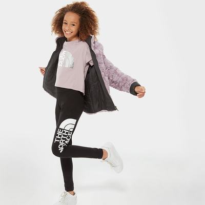 Girls' The North Face Big Logo Leggings Black White | US-29137