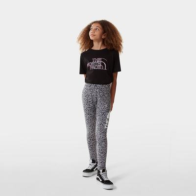 Girls' The North Face Big Logo Leggings Grey Leopard | US-38947