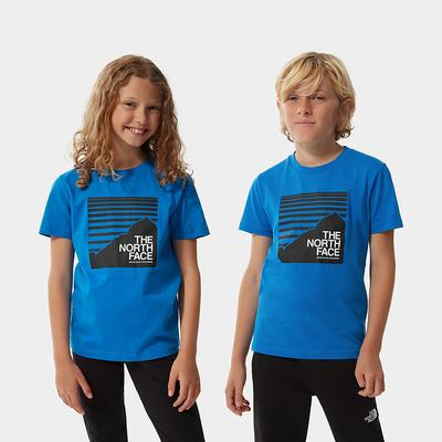 Girls' The North Face Box T Shirts Blue | US-42960