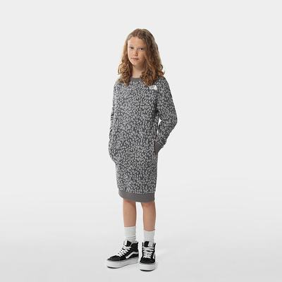 Girls' The North Face DREW PEAK Dress Grey Leopard | US-10948