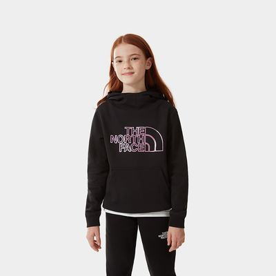 Girls' The North Face DREW PEAK II Hoodie Black Purple | US-26549