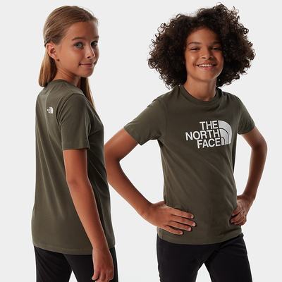 Girls' The North Face Easy Short-Sleeve T Shirts Green / White | US-31670