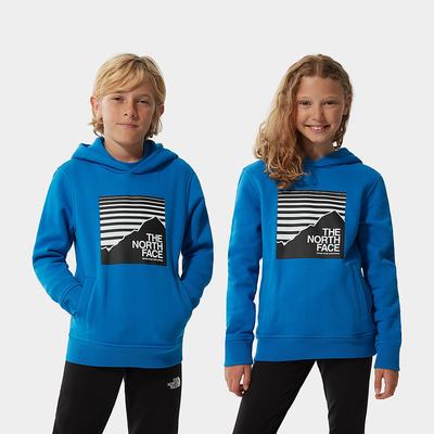 Girls' The North Face New Box Crew Hoodie Blue | US-28601