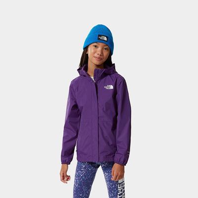 Girls' The North Face RESOLVE REFLECTIVE Waterproof Jackets Purple | US-06218