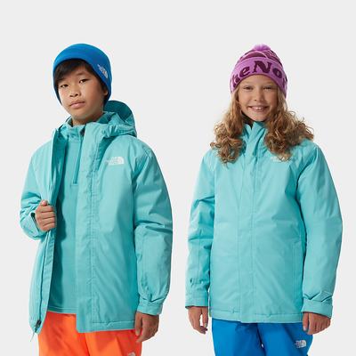 Girls' The North Face Snow Quest Zip-In Waterproof Jackets Blue | US-28695