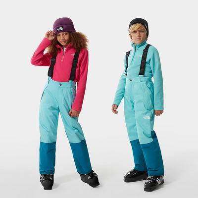 Girls' The North Face Snowquest Bib Pants Blue | US-71503