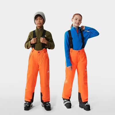 Girls' The North Face Snowquest Bib Pants Orange | US-80465