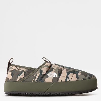 Girls' The North Face THERMOBALL™ Traction II Mules Green Camo | US-26895