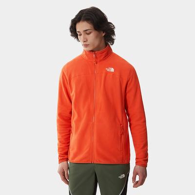 Men's The North Face 100 Glacier Full-Zip Fleeces Orange | US-41630