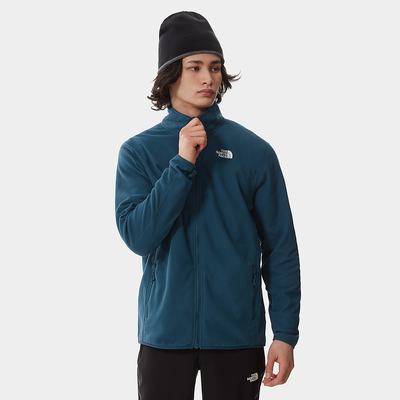 Men's The North Face 100 Glacier Full-Zip Fleece Sweatshirt Blue | US-54720