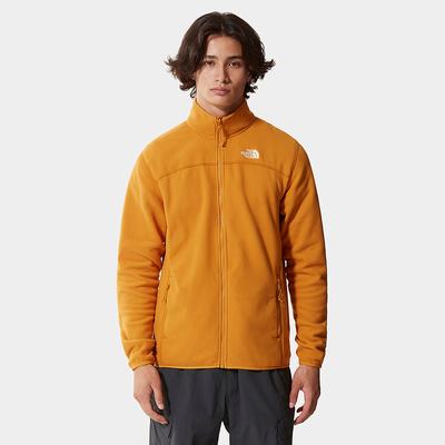 Men's The North Face 100 Glacier Full-Zip Fleece Sweatshirt Yellow | US-92680