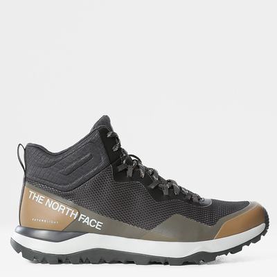 Men's The North Face Activist FUTURELIGHT™ Mid Hiking Boots Grey / Khaki | US-75821