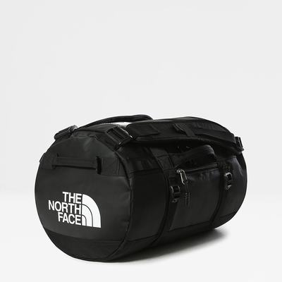 Men's The North Face BASE CAMP DUFFEL - EXTRA SMALL Duffel Bag Black White | US-28736