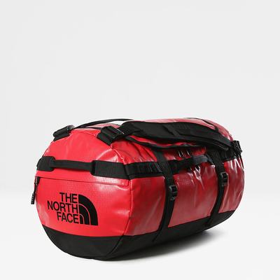 Men's The North Face BASE CAMP DUFFEL - SMALL Duffel Bag Red Black | US-35728