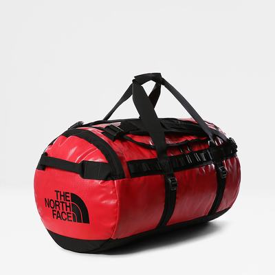 Men's The North Face BASE CAMP DUFFEL - MEDIUM Duffel Bag Red Black | US-56940