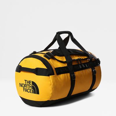 Men's The North Face BASE CAMP DUFFEL - MEDIUM Duffel Bag Gold Black | US-67814