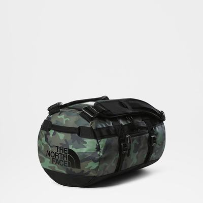 Men's The North Face BASE CAMP DUFFEL - EXTRA SMALL Duffel Bag Camo Black | US-73126