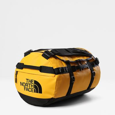 Men's The North Face BASE CAMP DUFFEL - SMALL Duffel Bag Gold Black | US-78063