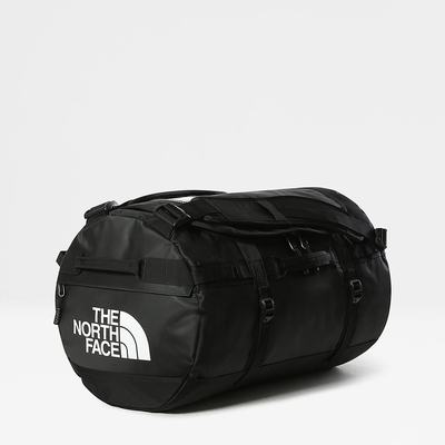 Men's The North Face BASE CAMP DUFFEL - SMALL Duffel Bag Black White | US-86709