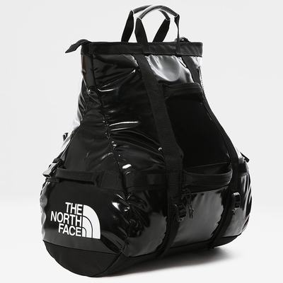 Men's The North Face BASE CAMP DUFFEL ROLLTOP BAG - EXTRA SMALL Duffel Bag Black | US-50397