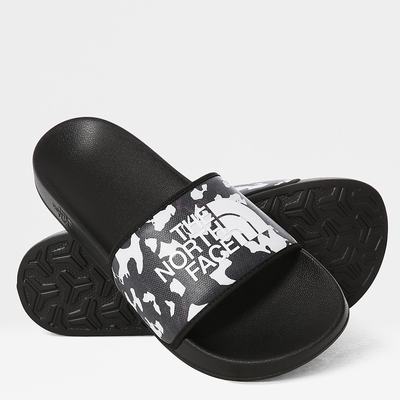 Men's The North Face BASE CAMP SLIDES III Slides Black / White | US-23845