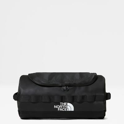 Men's The North Face BASE CAMP TRAVEL WASHBAG LARGE Bags Black White | US-19328