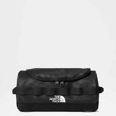 Men's The North Face BASE CAMP TRAVEL WASHBAG SMALL Bags Black White | US-93847