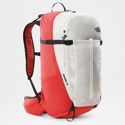 Men's The North Face BASIN 36L Backpacks White Red | US-63240