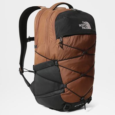 Men's The North Face BOREALIS Backpacks Deep Green Brown Black | US-97420