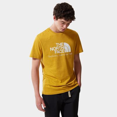 Men's The North Face Berkeley California T Shirts Yellow | US-81023