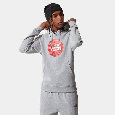 Men's The North Face Circle Dome Hoodie Light Grey | US-05172