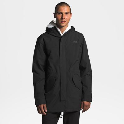 Men's The North Face City Breeze Rain Waterproof Jackets Black | US-38405