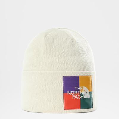 Men's The North Face Colourblock Knitted Beanies White | US-76135