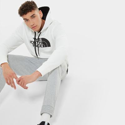 Men's The North Face DREW PEAK Hoodie White Black | US-86072