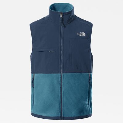 Men's The North Face Denali Gilet Fleeces Blue | US-48350