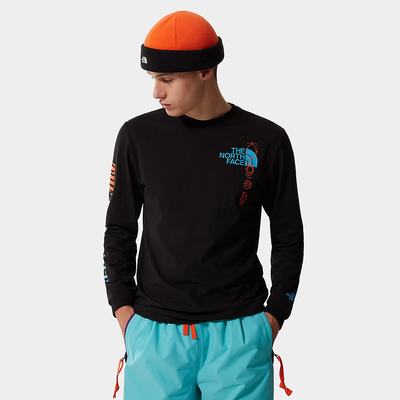 Men's The North Face EXPEDITION GRAPHIC LONG-SLEEVE T Shirts Black | US-32864