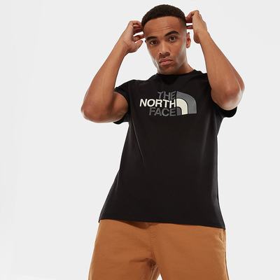 Men's The North Face Easy T Shirts Black | US-62953